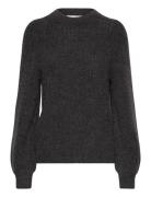 Slflulu Ls Structure Knit O-Neck Tops Knitwear Jumpers Brown Selected Femme