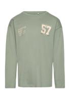 Nkmvictor Ls Rlx Top Tops T-shirts Long-sleeved T-Skjorte Green Name It