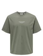 Onscurated Rlx Print Ss Tee Noos Tops T-Kortærmet Skjorte Green ONLY & SONS