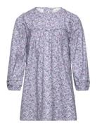 Floral Print Dress Dresses & Skirts Dresses Casual Dresses Long-sleeved Casual Dresses Purple Mango