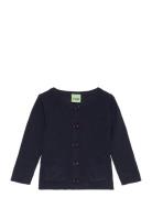 Baby Rib Cardigan Tops Knitwear Cardigans Navy FUB