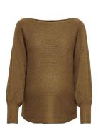 Olmnicoya L/S Boatneck Pullover Knt Tops Knitwear Jumpers Beige ONLY