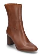 3/4 Bootie Wooden Shoes Boots Ankle Boots Ankle Boots With Heel Brown Apair