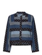 Emiliall Short Jacket Ls Outerwear Jackets Light-summer Jacket Blue Lollys Laundry