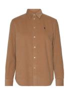 Relaxed Fit Corduroy Shirt Tops Shirts Long-sleeved Brown Polo Ralph Lauren