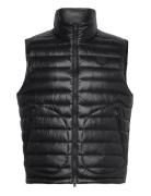 Glossed Down Vest Vest Black Polo Ralph Lauren