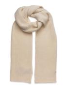 Unisex. Shield Wool Knit Scarf Accessories Scarves Winter Scarves Cream GANT