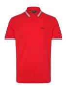 Paddy Sport Polos Short-sleeved Red BOSS