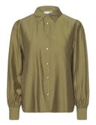 Ihkarlani Sh2 Tops Shirts Long-sleeved Khaki Green ICHI