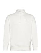 Emb Archive Shield Half Zip Tops Sweatshirts & Hoodies Sweatshirts White GANT