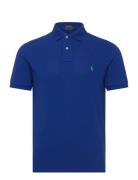 Custom Slim Fit Mesh Polo Shirt Designers Knitwear Short Sleeve Knitted Polos Blue Polo Ralph Lauren