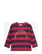 Bobo Circle Stripes T-Shirt Tops T-shirts Long-sleeved T-Skjorte Red Bobo Choses