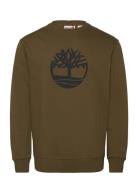 Kennebec River Tree Logo Crew Neck Sweatshirt Dark Olive Designers Sweatshirts & Hoodies Sweatshirts Green Timberland