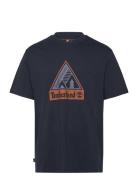 Outdoor Inspired Front Graphic Tee Dark Sapphire Designers T-Kortærmet Skjorte Navy Timberland