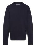 Jprblamilano Stitch Knit Crew Neck Jnr Tops T-shirts Long-sleeved T-Skjorte Navy Jack & J S