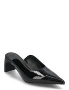 Rowe Heel Cutline Mule #P Shoes Heels Pumps Classic Black Bianco