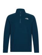 M 100 Glacier 1/4 Zip - Eu Sport Sweatshirts & Hoodies Fleeces & Midlayers Blue The North Face