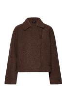 Jacket Moa Uldjakke Jakke Brown Lindex