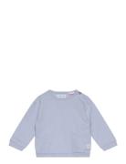 Cotton Sweatshirt With Pockets Tops Sweatshirts & Hoodies Sweatshirts Blue Mango