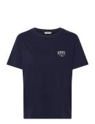 Reg Small Graphic Ss T-Shirt Tops T-shirts & Tops Short-sleeved Navy GANT