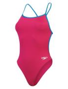 Solid Vback Sport Swimsuits Pink Speedo