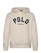 The Rl Fleece Logo Hoodie Tops Sweatshirts & Hoodies Hoodies Cream Polo Ralph Lauren