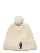 Polo Bear Rib Pom-Pom Beanie Hat Accessories Headwear Beanies Cream Polo Ralph Lauren