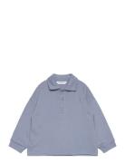 Polo-Neck Sweatshirt Tops Sweatshirts & Hoodies Sweatshirts Blue Mango