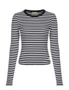 Woven Label Rib Long Sleeve Tops T-shirts & Tops Long-sleeved Black Calvin Klein Jeans