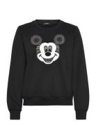 Sw Mickey Yeah! Tops Sweatshirts & Hoodies Sweatshirts Black Desigual