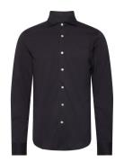 Dressed Jersey Shirt-Slim Fit Tops Shirts Casual Navy Morris