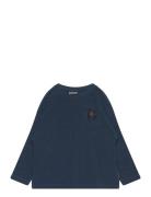 Gletscher Tops T-shirts Long-sleeved T-Skjorte Navy TUMBLE 'N DRY