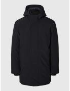 Slhfeist Tech Parka 2.0 Parka Jakke Black Selected Homme