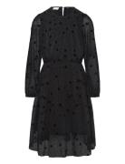 Dress Ls W. Flock Dresses & Skirts Dresses Casual Dresses Long-sleeved Casual Dresses Black Minymo