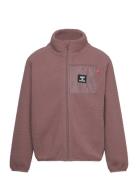 Hmlatlas Fleece Zip Jacket Outerwear Fleece Outerwear Fleece Jackets Pink Hummel