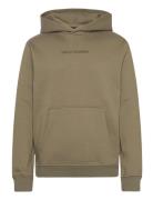 Cotton Fleece Hoodie Tops Sweatshirts & Hoodies Hoodies Khaki Green Helly Hansen