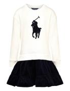 Big Pony Corduroy-Skirt Fleece Dress Dresses & Skirts Dresses Casual Dresses Long-sleeved Casual Dresses Navy Ralph Lauren Kids