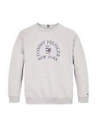 Nautical Arch Print Fleece Cn Tops Sweatshirts & Hoodies Sweatshirts Grey Tommy Hilfiger