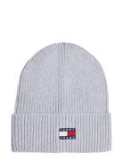 Tjm Heritage Core Beanie Accessories Headwear Beanies Grey Tommy Hilfiger