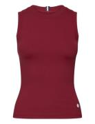 Ace Rib Tank Pocket Sport T-shirts & Tops Sleeveless Burgundy Björn Borg