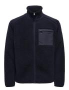 Onsdallas Sherpa Jacket Otw Vd Tops Sweatshirts & Hoodies Fleeces & Midlayers Navy ONLY & SONS