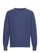 Arthur Knit Org Cotton Designers Knitwear Round Necks Blue J. Lindeberg