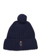 Polo Bear Rib Pom-Pom Beanie Hat Accessories Headwear Beanies Navy Polo Ralph Lauren