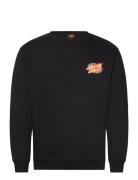 Oval Check Flame Tops Sweatshirts & Hoodies Sweatshirts Black Santa Cruz