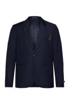 Relaxed Wool-Blend Single-Button Blazer Suits & Blazers Blazers Single Breasted Blazers Navy Scotch & Soda