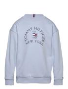 Nautical Arch Print Fleece Cn Tops Sweatshirts & Hoodies Sweatshirts Blue Tommy Hilfiger