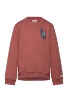 Levi's® Monogram Crewneck Sweatshirt Tops Sweatshirts & Hoodies Sweatshirts Red Levi's