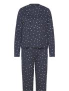 Pcnaya Ls Nightwear Set Pyjamassæt Navy Pieces