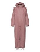 Snowsuit W. Frills Outerwear Coveralls Snow-ski Coveralls & Sets Pink En Fant