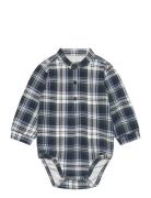 Hcboye - Body Shirt Bodies Long-sleeved Navy Hust & Claire